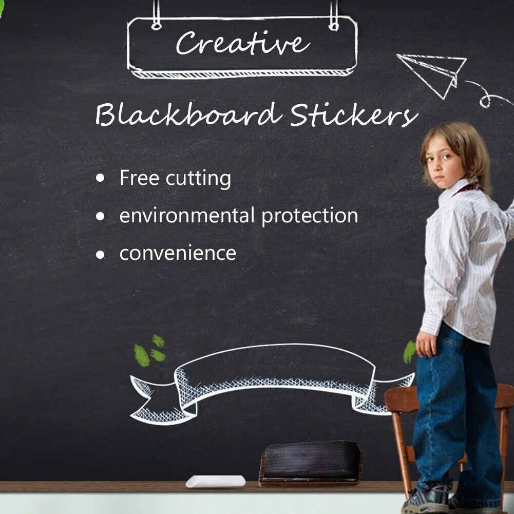 Blackboard Removable Vinyl Wall Sticker Chalkboard Decal Chalk Board Paper Lable With 1 Free Chalk Holder s-l1600_2_3a2b8c15-5b33-4ad8-8867-ea891e155885