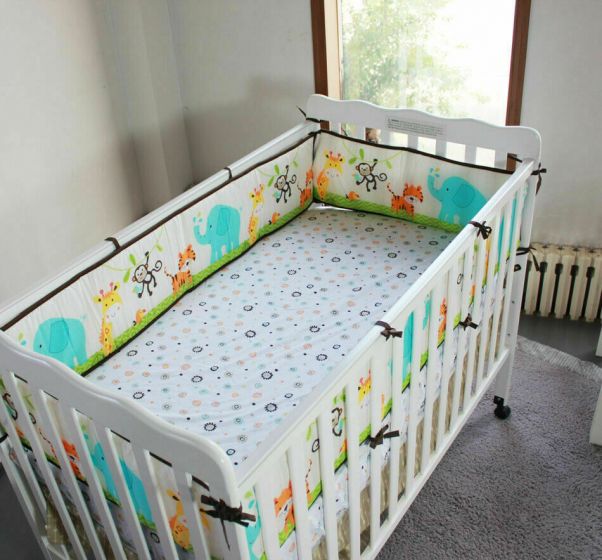 9PCS Zoo Animal Theme Crib Bedding Set Baby Boys Nursery Bedding Set s-l1600_2__42