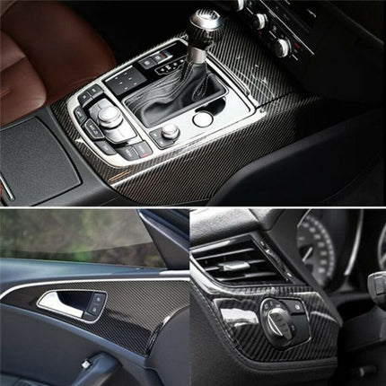 5D High Gloss Black Carbon Fiber Vinyl Bubble Free Air Release Car Wrap Film Automotive DIY Decals s-l1600_54_1
