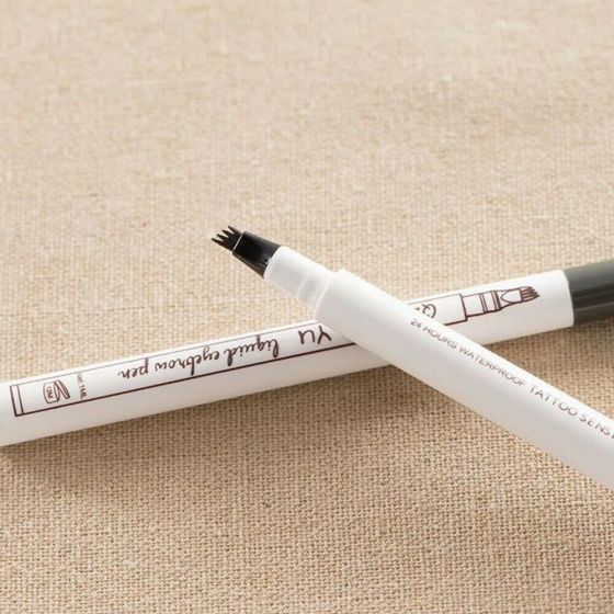 "Micro-Fork Waterproof Eyebrow Tattoo Pen-4 Eyebrow Tattoo Pen  Waterproof Shades,Natural Look"