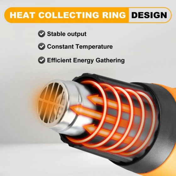 2000W Electric Heating Hot Air Heat Gun Tool 400-650â„ƒ Temperature with Nozzles sdddd
