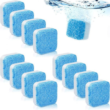 12 Pieces Solid Washing Machine Cleaner Effervescent Tablet Washer Cleaner for Bath Room Kitchen sdffffffffffffffffff