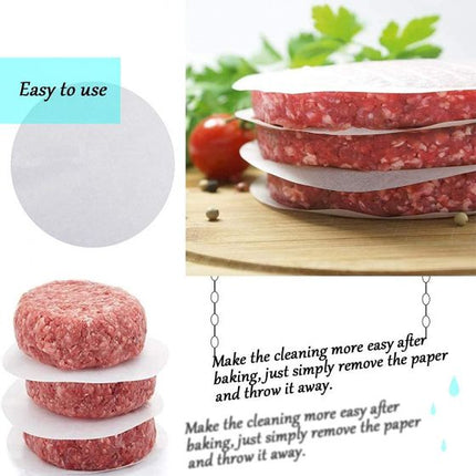 50pcs Round Hamburger Oil Blotting Paper BBQ Grill Paper Absorbing Sheet - 10CM sdfwerwer