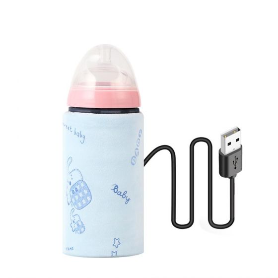 Portable USB Baby Bottle Warmer Cartoon For Travel Nursing Infant Feeding Bag Heater tyrt546