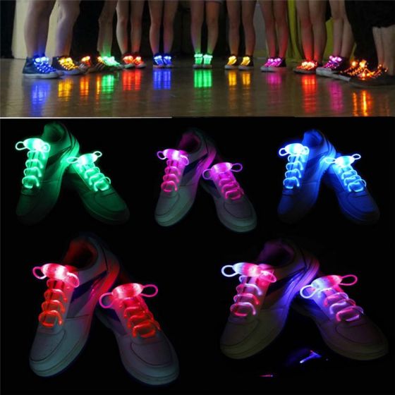 Flash LED Light Up Glow Shoelaces Shoe Laces For Party Skating HIP-HOP Dance uiyiyi