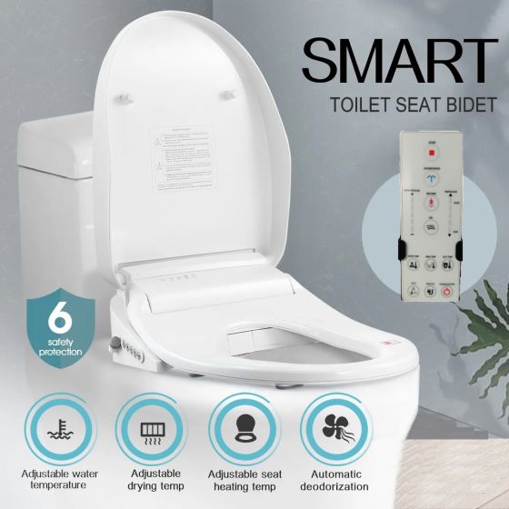 Smart Toilet Seat Bidet Cover Remote Control Electric Toilet Washlet Water Clean untitled-1rt4w35435345