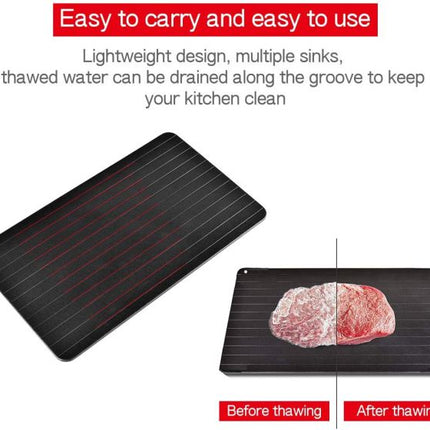 Fast Defrosting Tray Thawing Plate, Rapid Thawing Plate & Board for Frozen Meat & Food, Defrosting Mat Thaw Meat Quickly, No Electricity, No Chemicals, No Microwave wer3423
