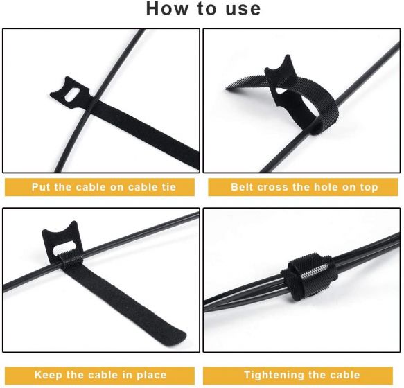 100 Adjustable Magic Reusable Nylon Cable Ties with Eyeholes, Wire Cord Cable Ties Holder Bundled Organize y7867867867