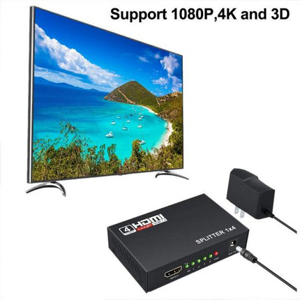 HDMI Splitter Amplifier 1 In 4 Out Duplicator ydrtytui